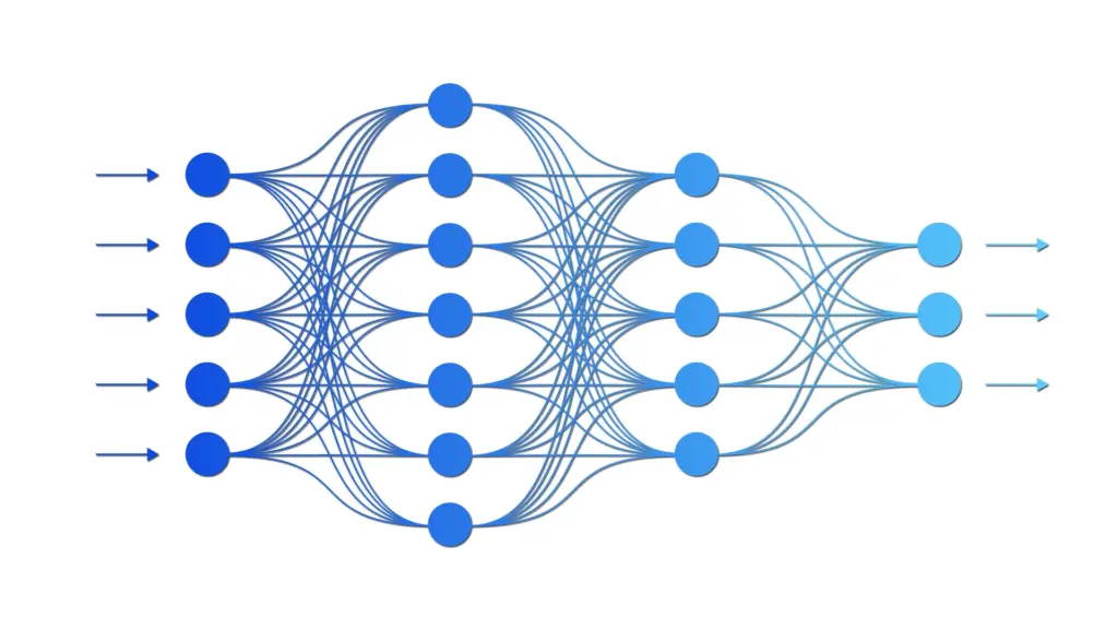 Illustration de réseau neuronal et apprentissage automatique