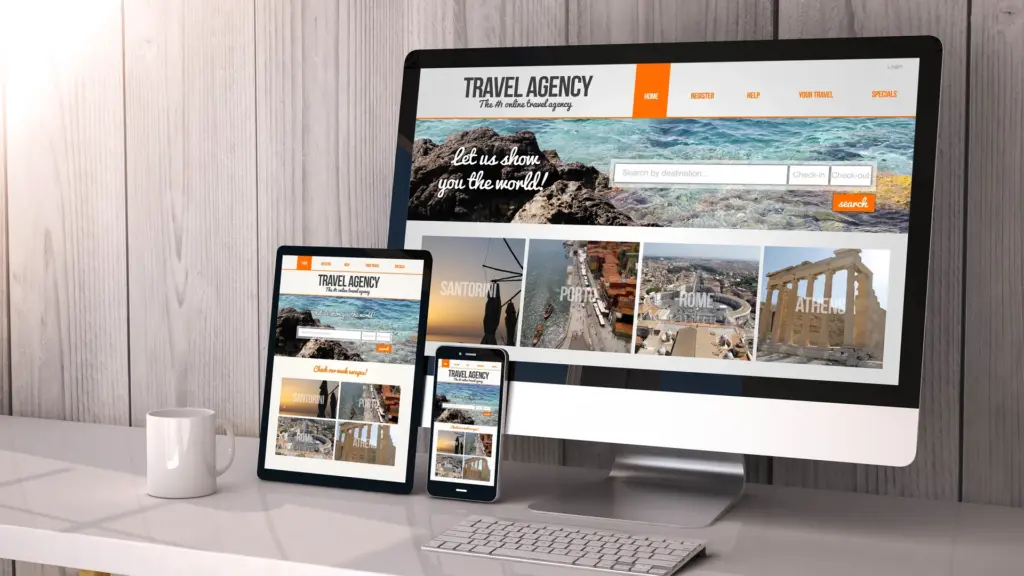 Site web affiché sur plusieurs appareils